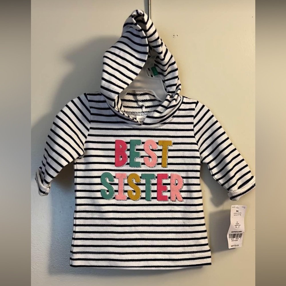 Carters Best Sister Hoodie 🌼NWT🌼